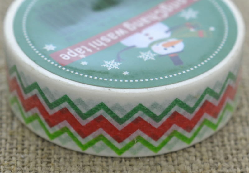 [ś07356] Taśma washi tape biała zygzaki 10m