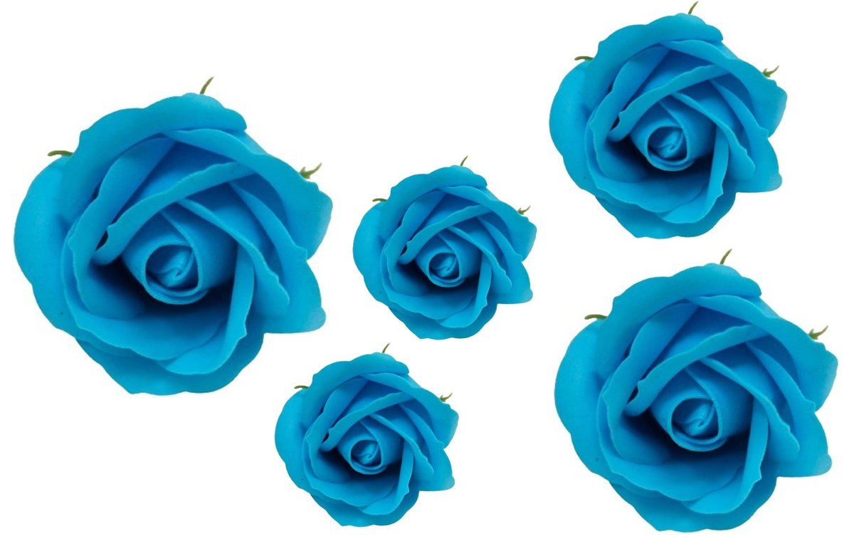 KWIATY MYDLANE pachną 5szt CIEMNY NIEBIESKI róża na bukiet box upominek