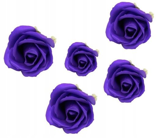 KWIATY MYDLANE granatowa róża z mydła pachnie na PREZENT BUKIETY 5szt box
