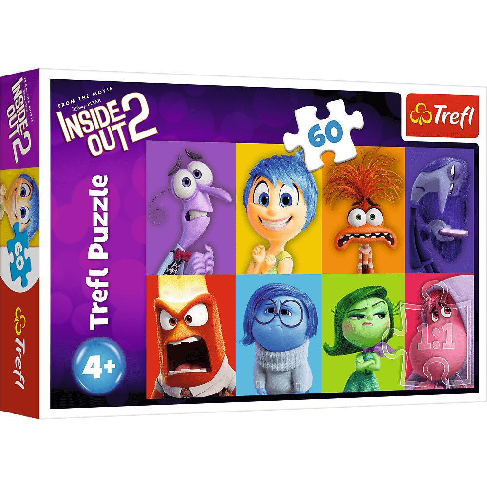 Trefl PAP, puzzle 60 poznaj swoje emocje disney inside out 2 17397