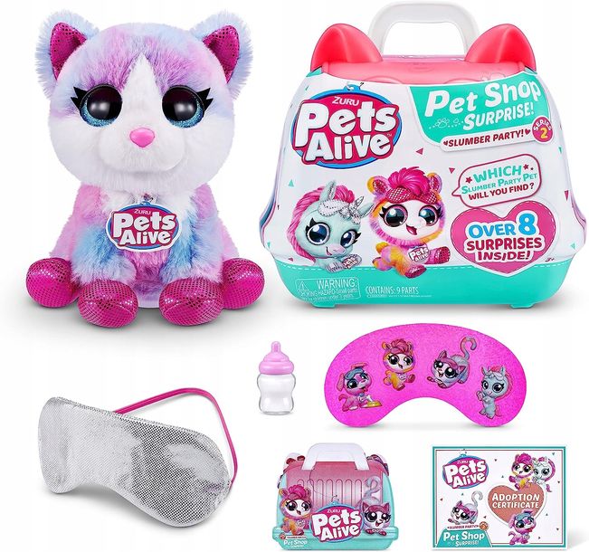 Zuru Pets Alive Kotek Interaktywny Kot Przytulanka Z Dźwiękami Prezent