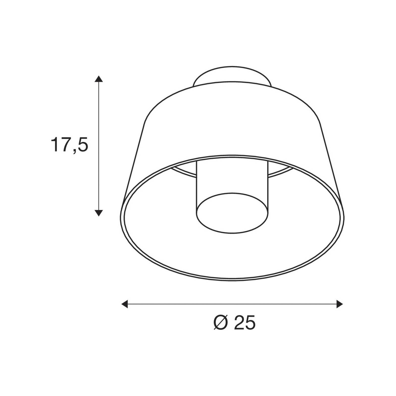 Lampa sufitowa SLV Photoni, kolor rdzawy, aluminium, Ø 25 cm