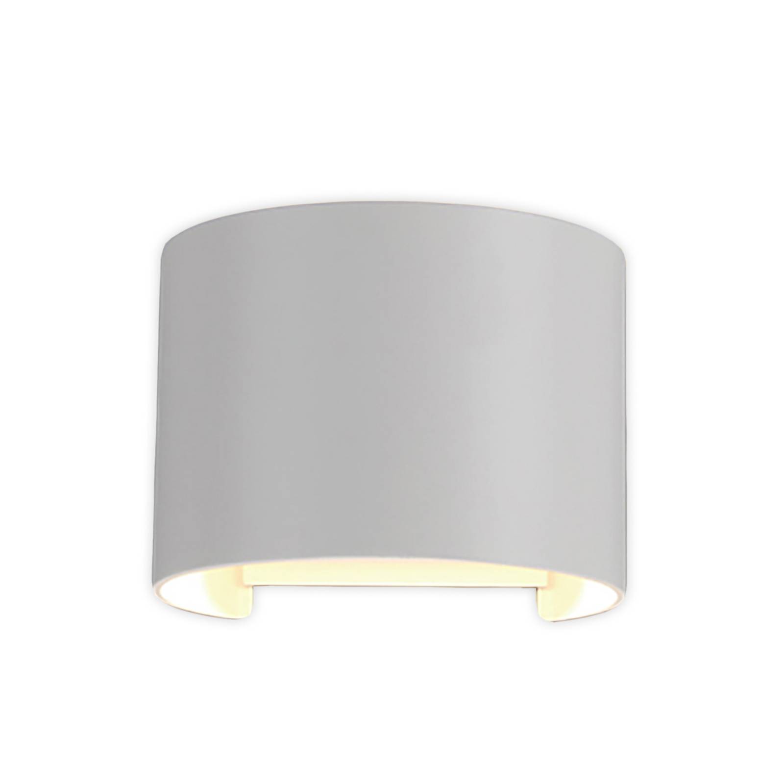 Mantra Iluminación Kinkiet zewnętrzny LED Davos okrągły, biały, ściemniany, aluminium
