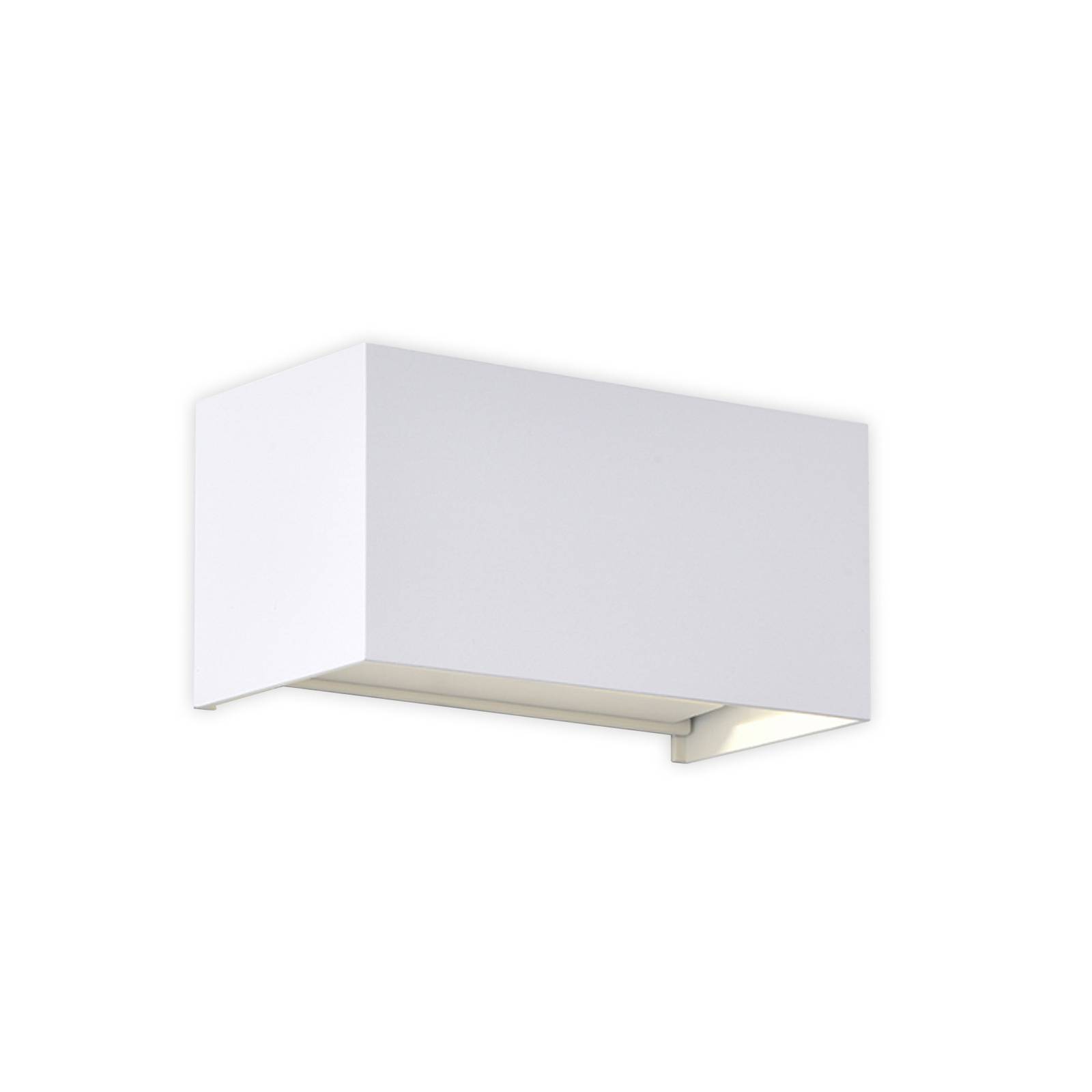 Mantra Iluminación Kinkiet zewnętrzny LED Davos podwójny, biały, ściemniany, aluminium
