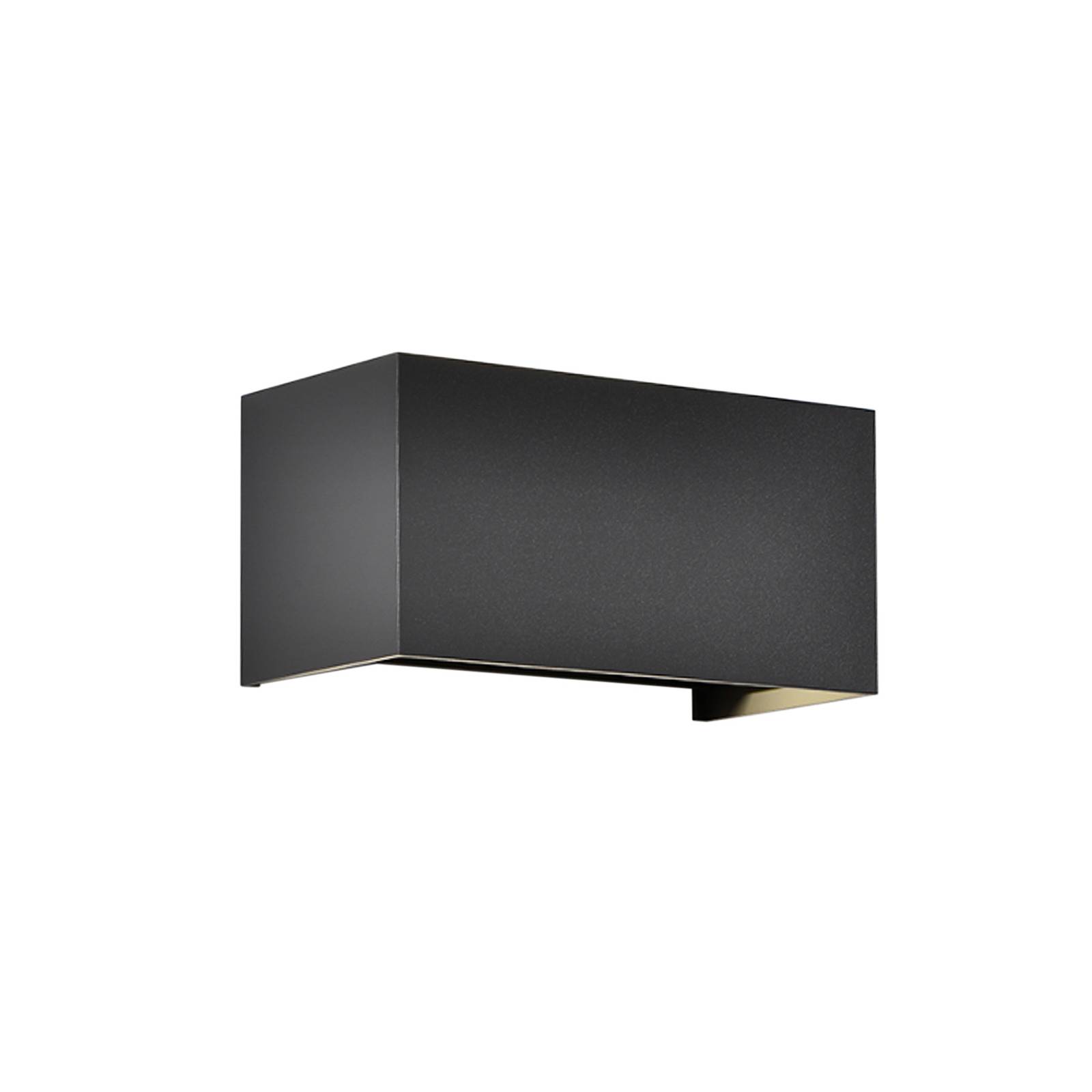 Mantra Iluminación Kinkiet zewnętrzny LED Davos podwójny, czarny, ściemniany, aluminium
