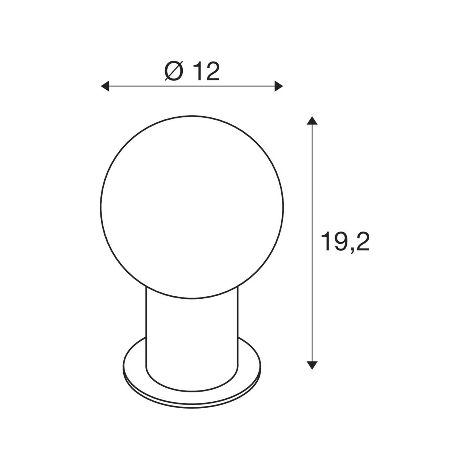 Lampa stołowa SLV Varyt, chrom, aluminium, wysokość 19,2 cm