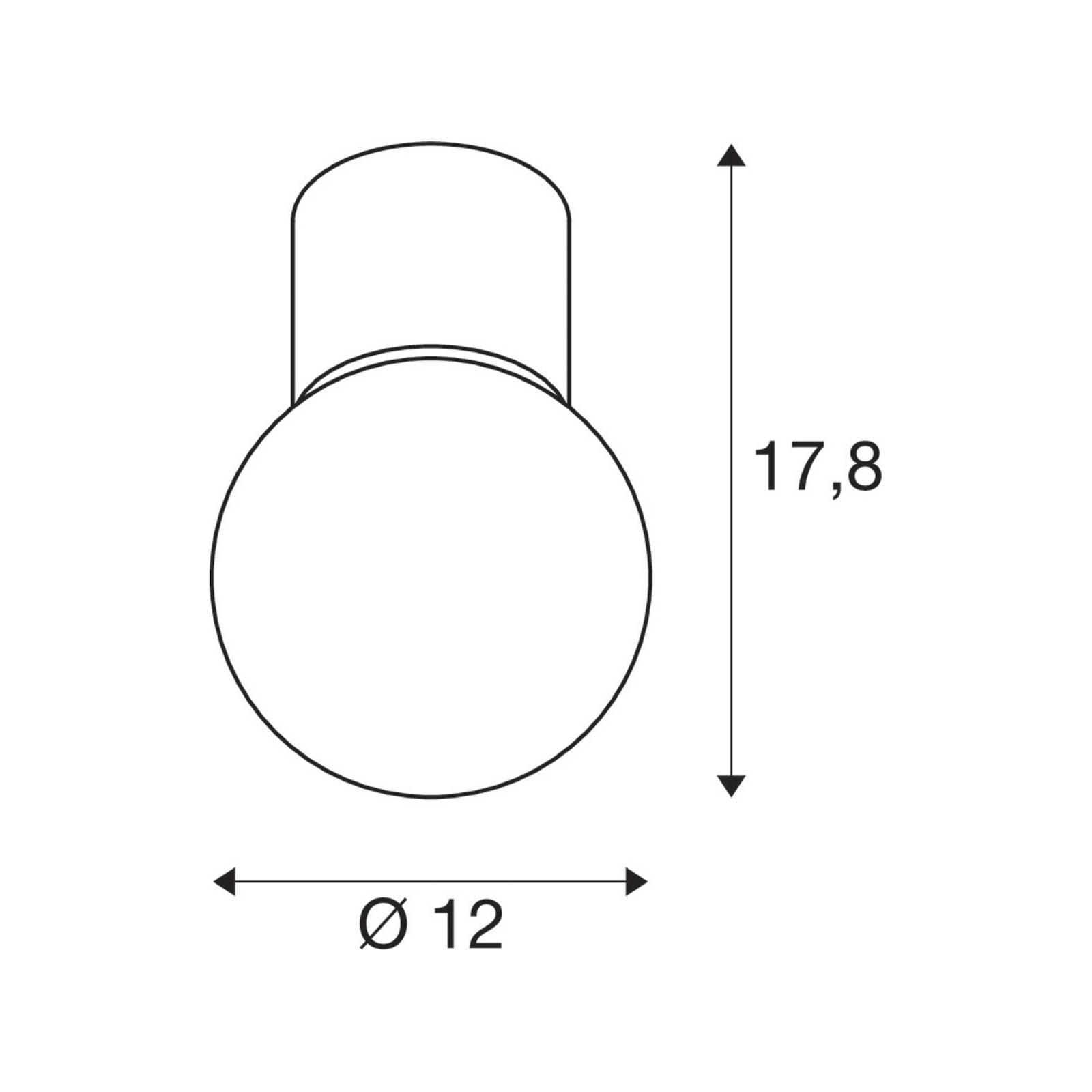 Łazienkowa lampa sufitowa SLV Varyt, biała, aluminium, Ø 12 cm