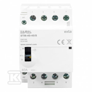 Stycznik modułowy ze sterowaniem ręcznym, instalacyjny 40A, 4xNO, 230V AC STM-40-40/S