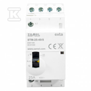 Stycznik modułowy ze sterowaniem ręcznym, instalacyjny 25A, 4xNO, 230V AC STM-25-40/S