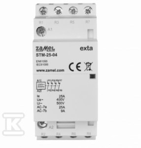 Stycznik modułowy instalacyjny 25A, 4xNC, 230V AC STM-25-04