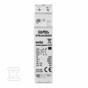 Stycznik modułowy instalacyjny 25A, 2xNO, 24V AC/DC STM-25-20/24V