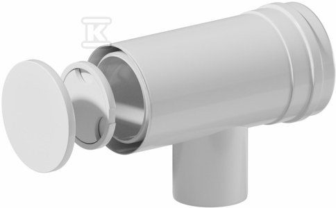 Kolano redukowane [nowe] PP-AL 87° DN60/100mm x 80/125mm z rewizją z uszczelką [EPDM] ONNLINE