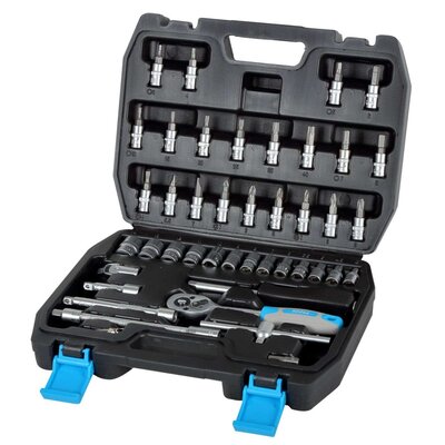 Mega Zestaw 46 sztuk nasadek i końcówek 1/4 4 14 mm 58046 PX-MG58046