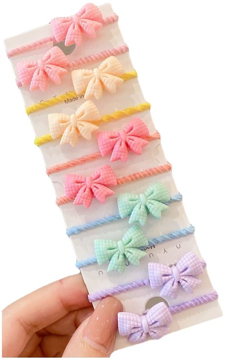 Gumki Do Włosów Zestaw Dla Dziewczynki Ozdoby Kolorowe Kokardki
