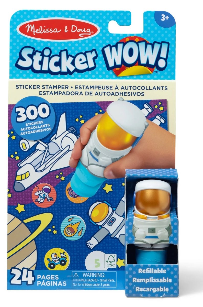 Sticker WOW! Stempelki z naklejkami Astronauta