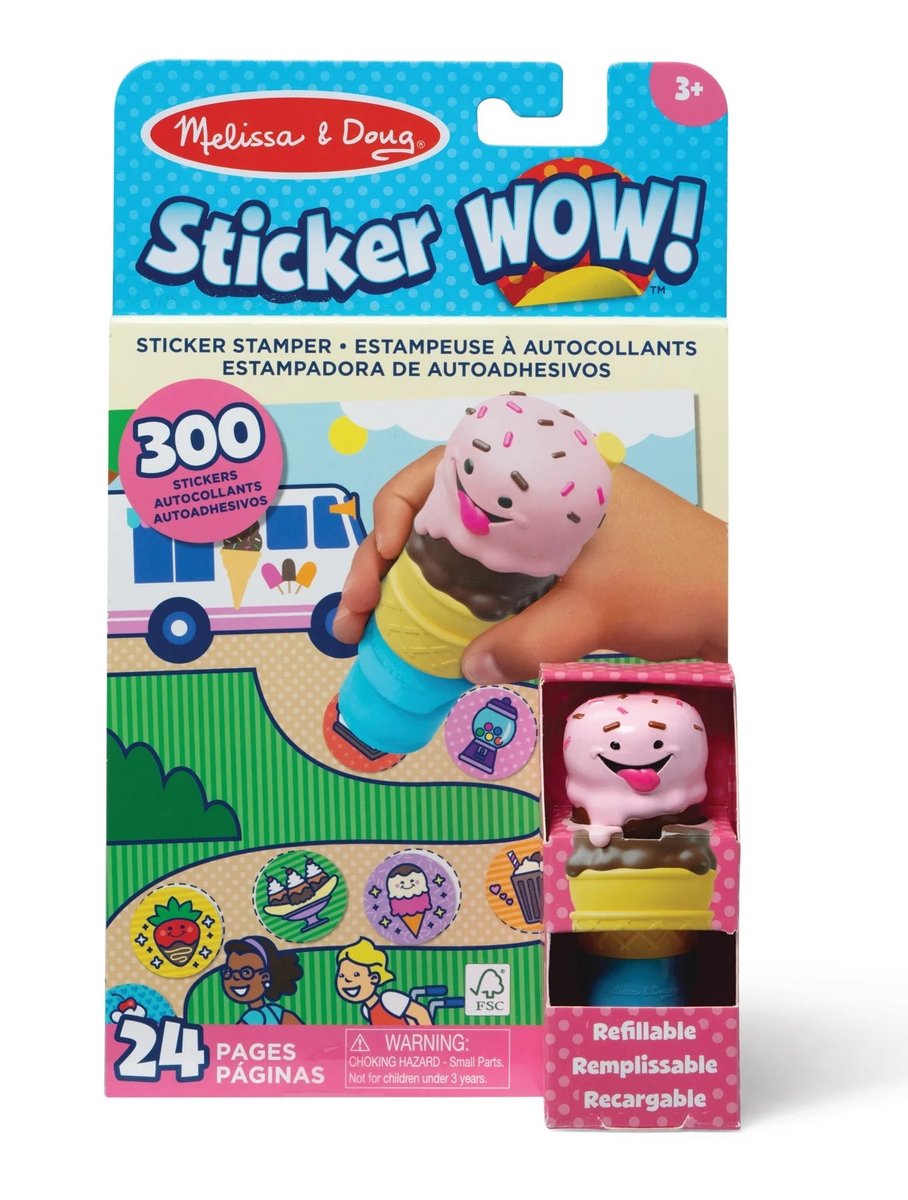 Sticker WOW! Stempelki z naklejkami Lody