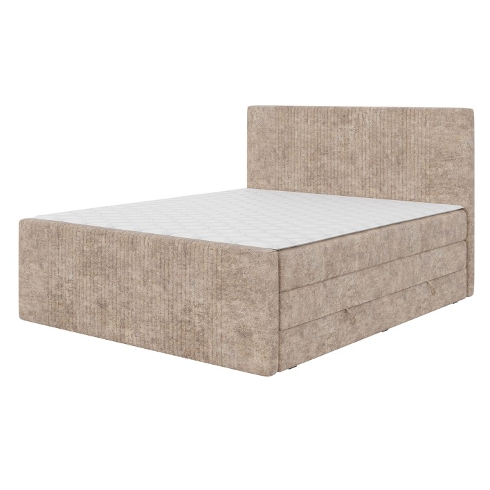 Łóżko kontynentalne z pojemnikiem i topperem BERGAMO | 140x200 | Kolor do wyboru
