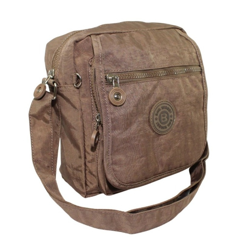 Stylowa Pozioma Torba Mała Na Ramię Bag Street NR 2229 BRĄZOWA 22 x 21 x 6 [cm]