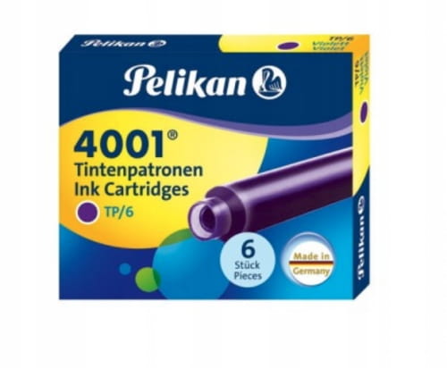 NABOJE DO PIÓR PELIKAN TP6 FIOLETOWE 6szt.