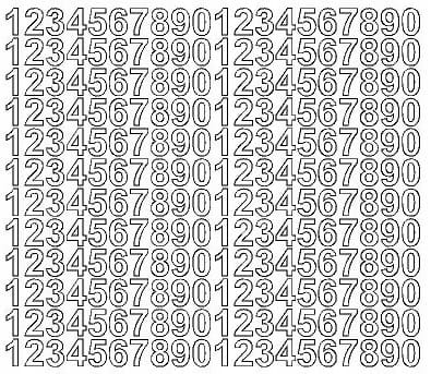 CYFRY SAMOPRZYLEPNE 1,5cm BIAŁE 1szt.