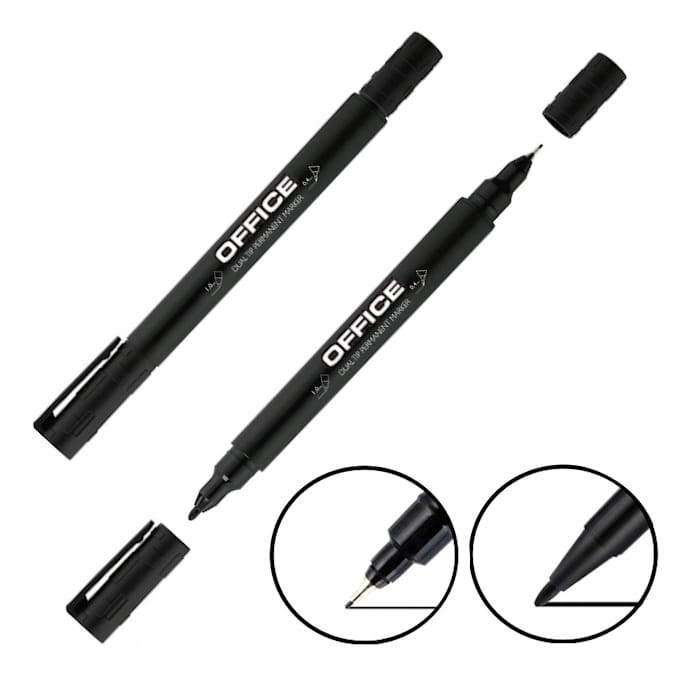 MARKER FOLIOPIS DO PŁYT CD/DVD DWUSTRONNY 0,4 i 1,0mm CZARNY 1 SZT