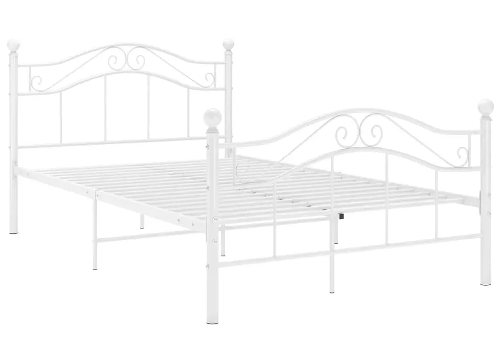 Białe metalowe łóżko pojedyncze 120x200 cm H4-N05