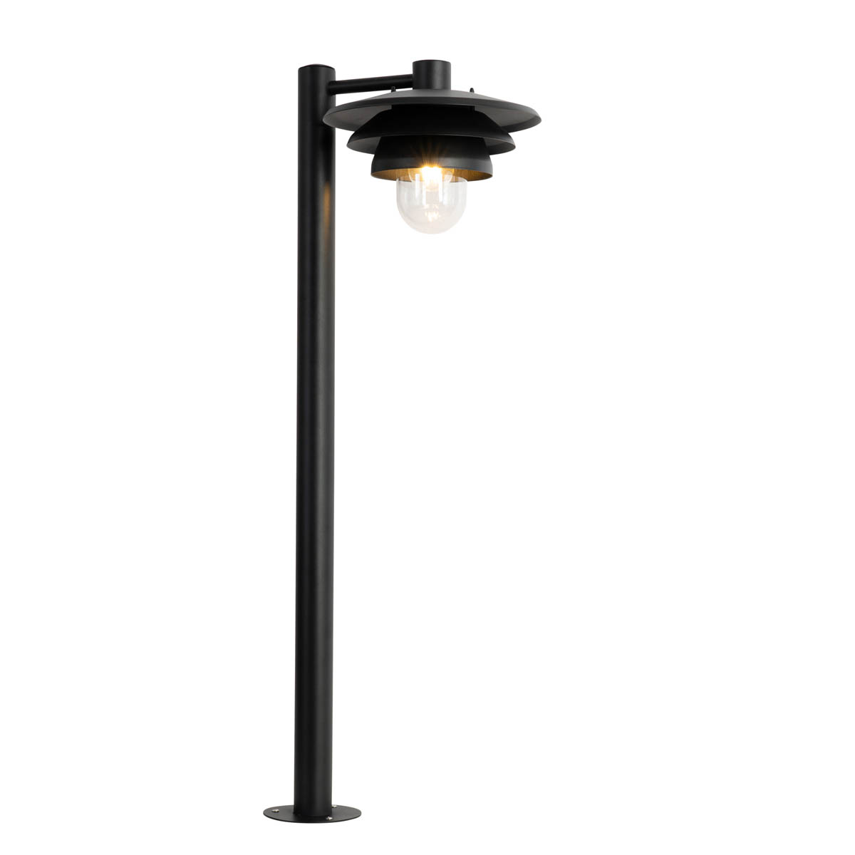 QAZQA Designerski słup ogrodowy czarny 100 cm IP44 - Morty