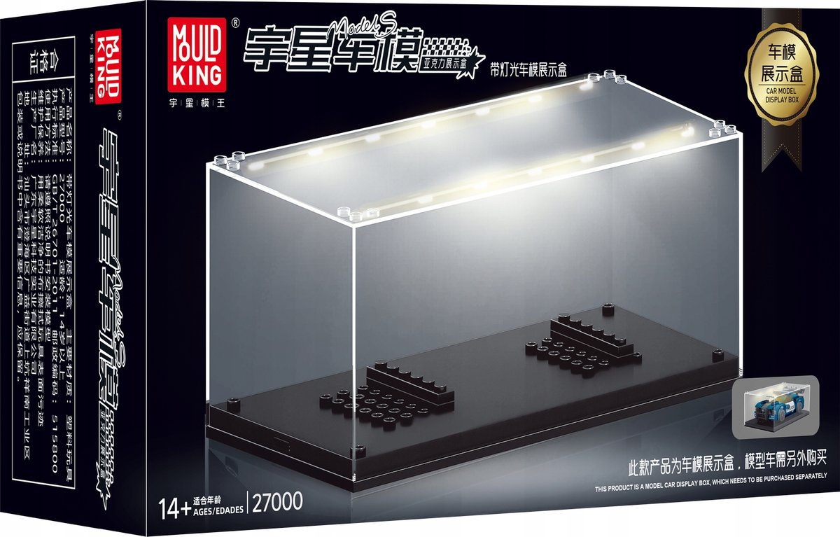 Gablota podświetlana do zestawów klocków speed champions MOULD KING 27000