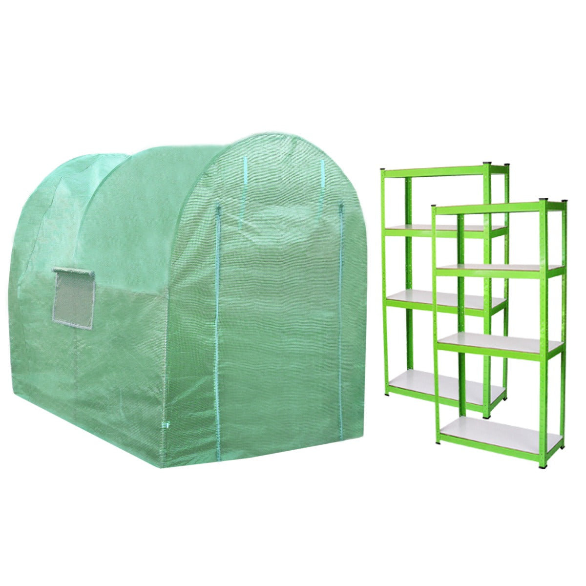 Tunel poliwęglanowy 19mm 2,5m x 2m z regałami