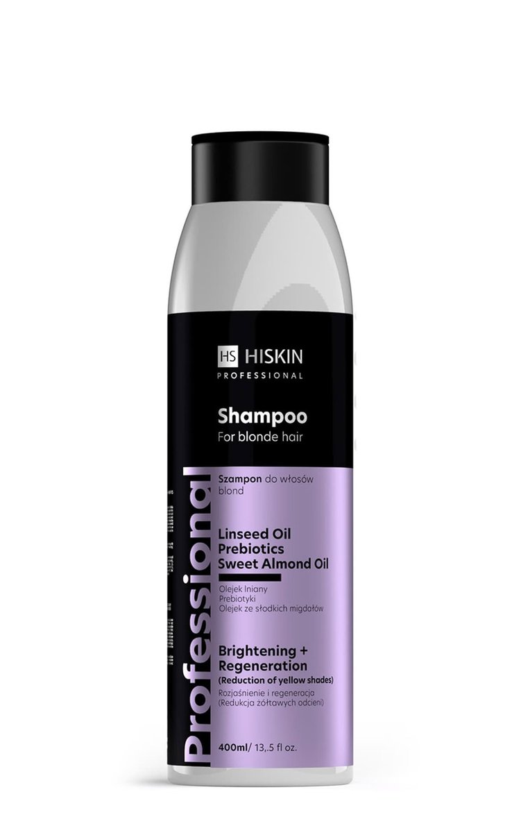 HISKIN Professional, Szampon do włosów blond - rozjaśnienie i regeneracja, 400 ml