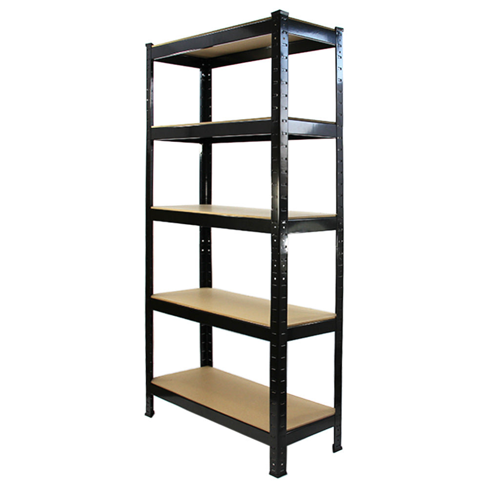 Regały Monster Racking T-Rax o dużej wytrzymałości, czarne, 75 cm szerokości, 30 cm głębokości, zestaw 2 szt.