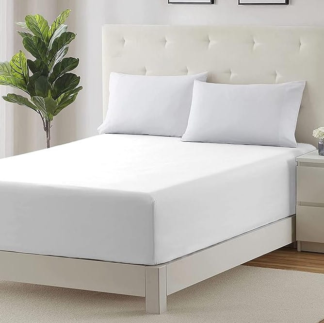 Prześcieradło bawełniane 90x200 cm z tkaniny PREMIUM BIAŁE NA GUMCE