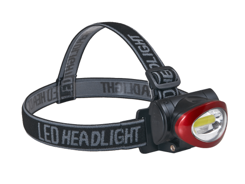 Latarka LED czołowa 3W COB - Biały zimny (6000K) - na baterie 3xAAA