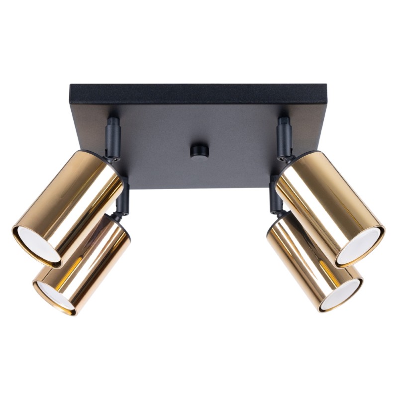 Plafon WINX 4 czarny/złoty SOLLUX LIGHTING