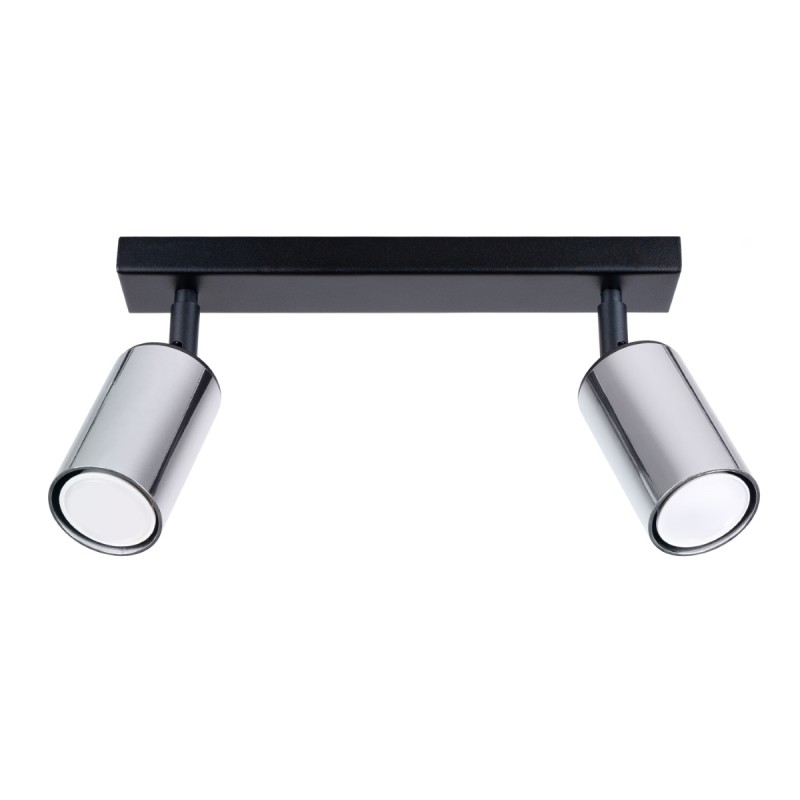 Plafon WINX 2 czarny/chrom SOLLUX LIGHTING