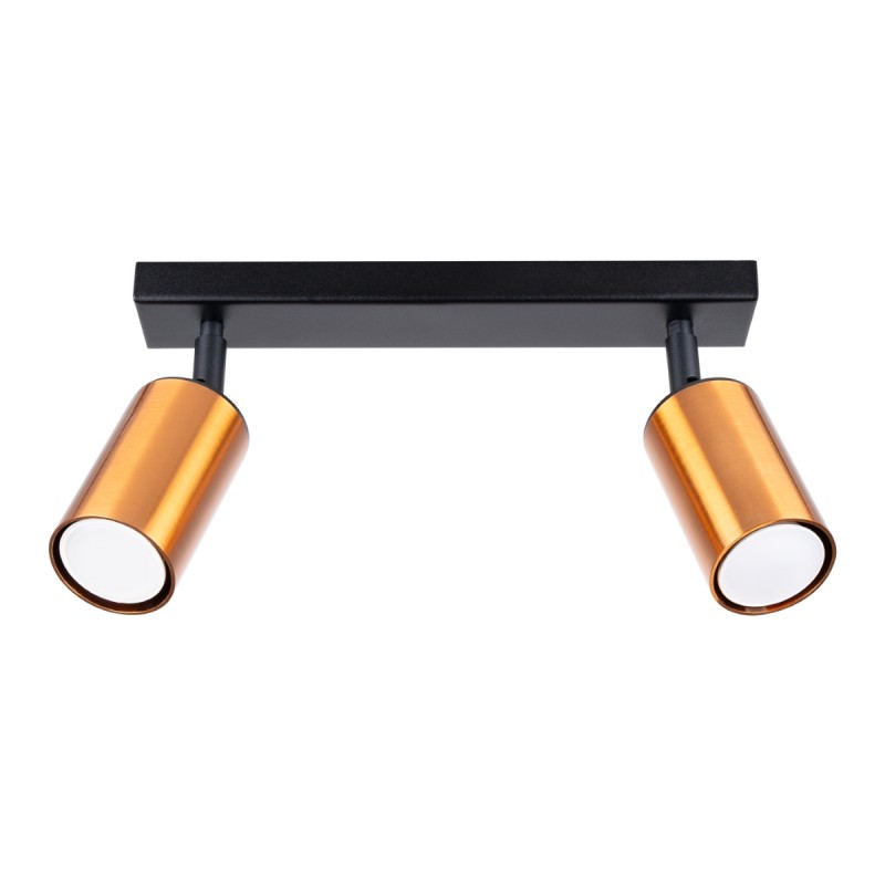 Plafon WINX 2 czarny/miedź SOLLUX LIGHTING