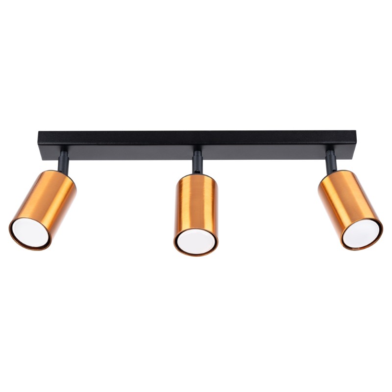 Plafon WINX 3 czarny/miedź SOLLUX LIGHTING