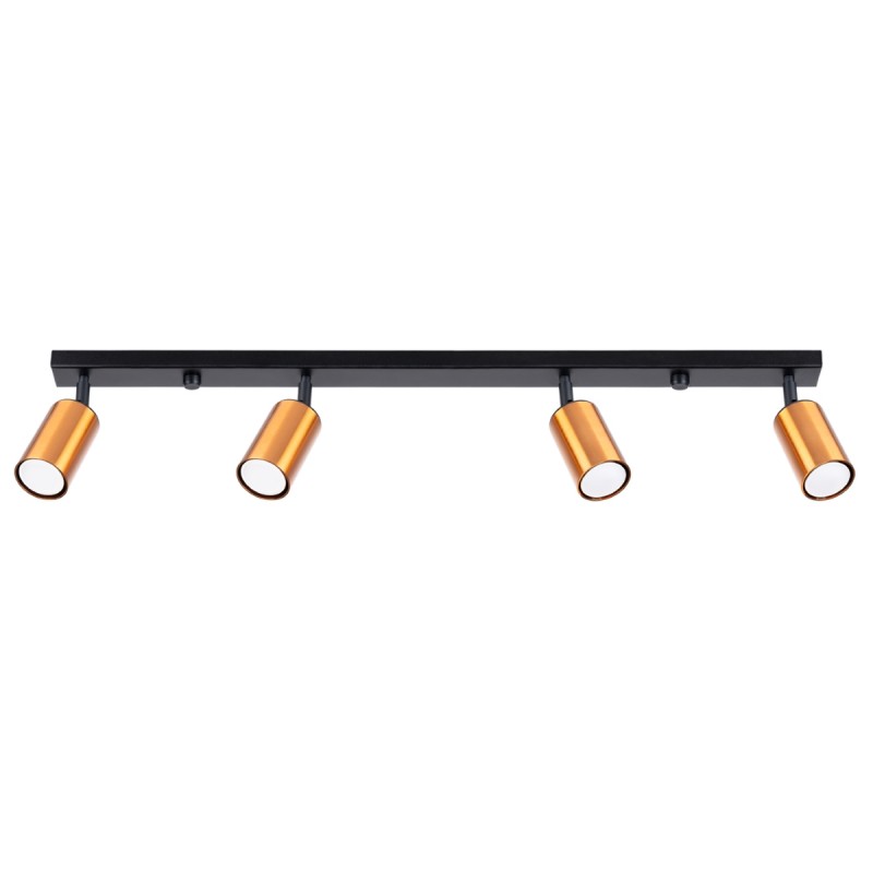Plafon WINX 4L czarny/miedź SOLLUX LIGHTING