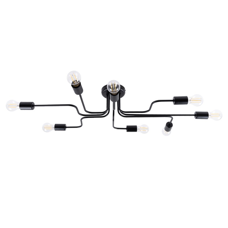 Żyrandol VECTOR 8 czarny SOLLUX LIGHTING