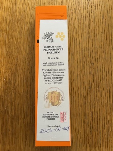Czopki propolisowe z piołunem 12 x 2g
