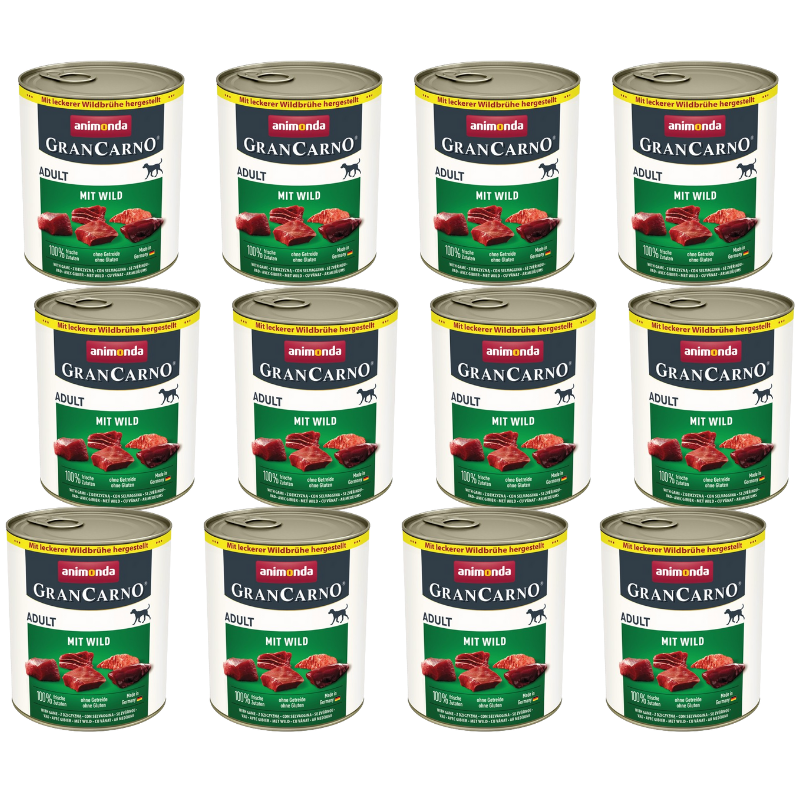 ANIMONDA Grancarno Adult Dog smak: Wołowina i Dziczyzna 800g