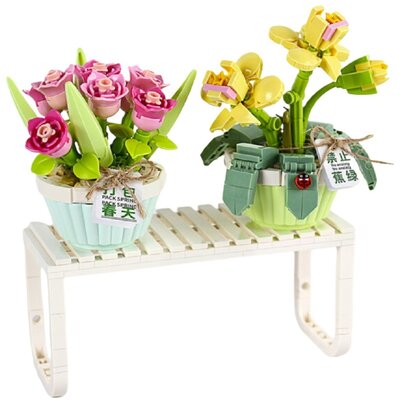 Klocki plastikowe QBI Kwiaty w doniczkach 1081311