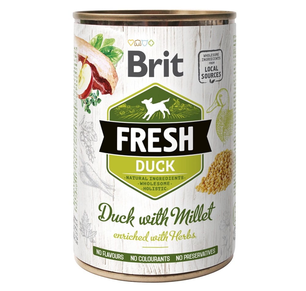 BRIT FRESH duck & millet 400 g kaczka i proso
