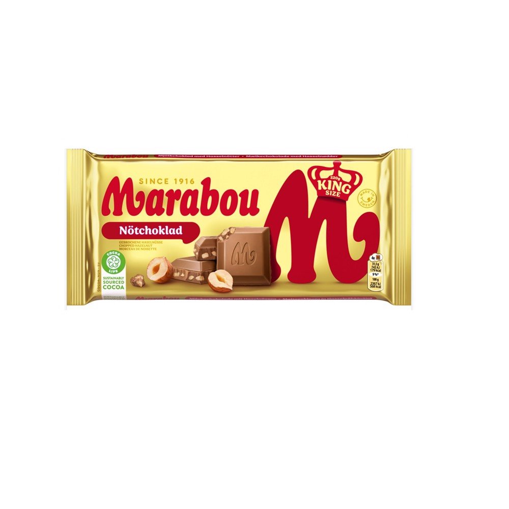 Marabou Mleczna Czekolada z Całymi Orzechami Laskowymi   220G
