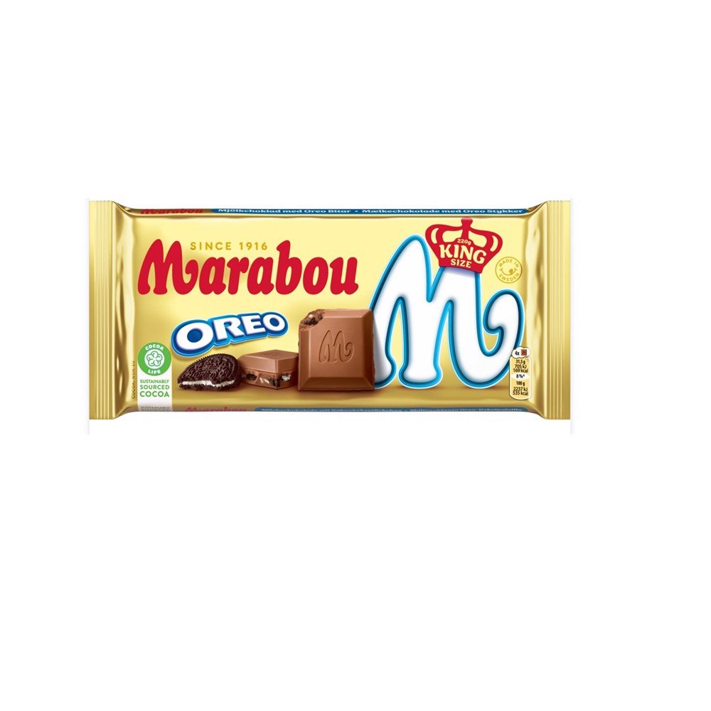 Marabou Oreo - Czekolada Mleczna z Kawałkami Oreo  220G