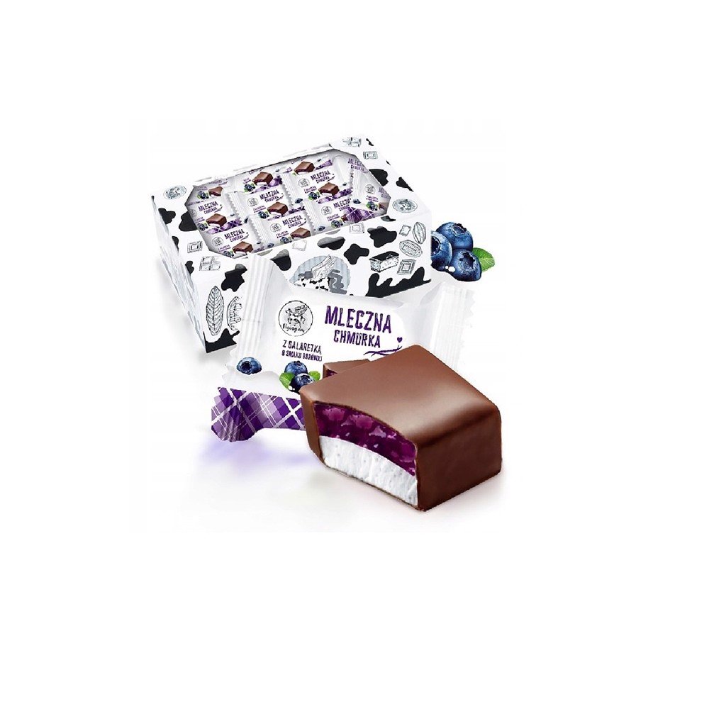 Mleczna Chmurka - Czekoladowe Cukierki z Borówką 1KG