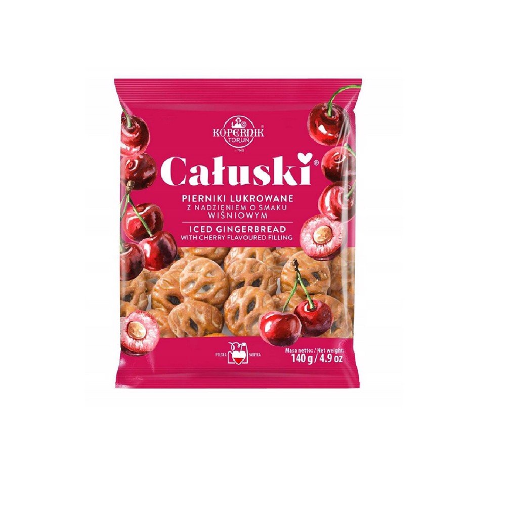Kopernik Całuski - Pierniki Lukrowane o Smaku Wiśniowym 140G