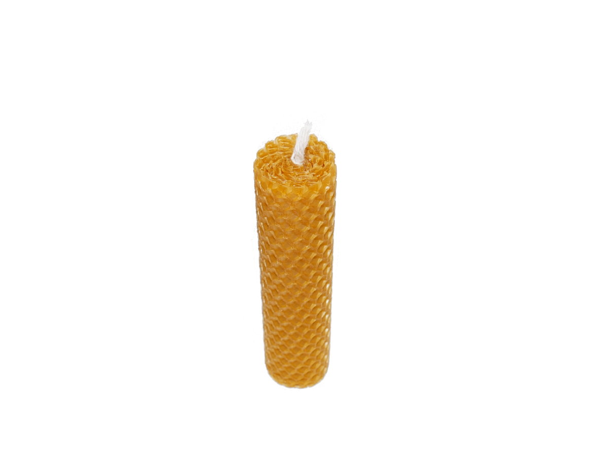 Świeca z węzy pszczelej świeczka z wosku 12x2,5cm naturalna zwijana M1
