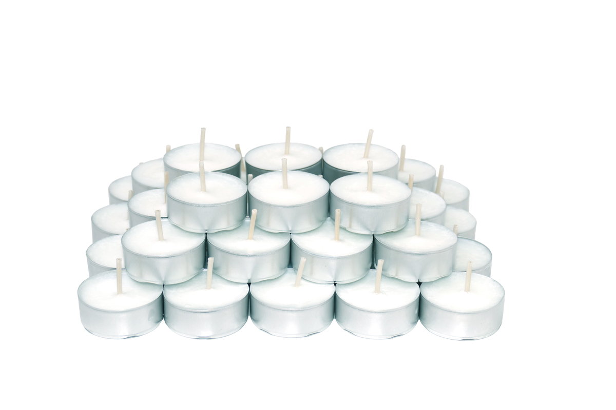 Podgrzewacz tealight herbaciarka sojowy mały 100 szt. zestaw naturalny