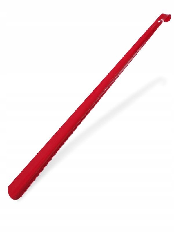 Klasyczna Metalowa łyżka do butów 65 cm czerwona